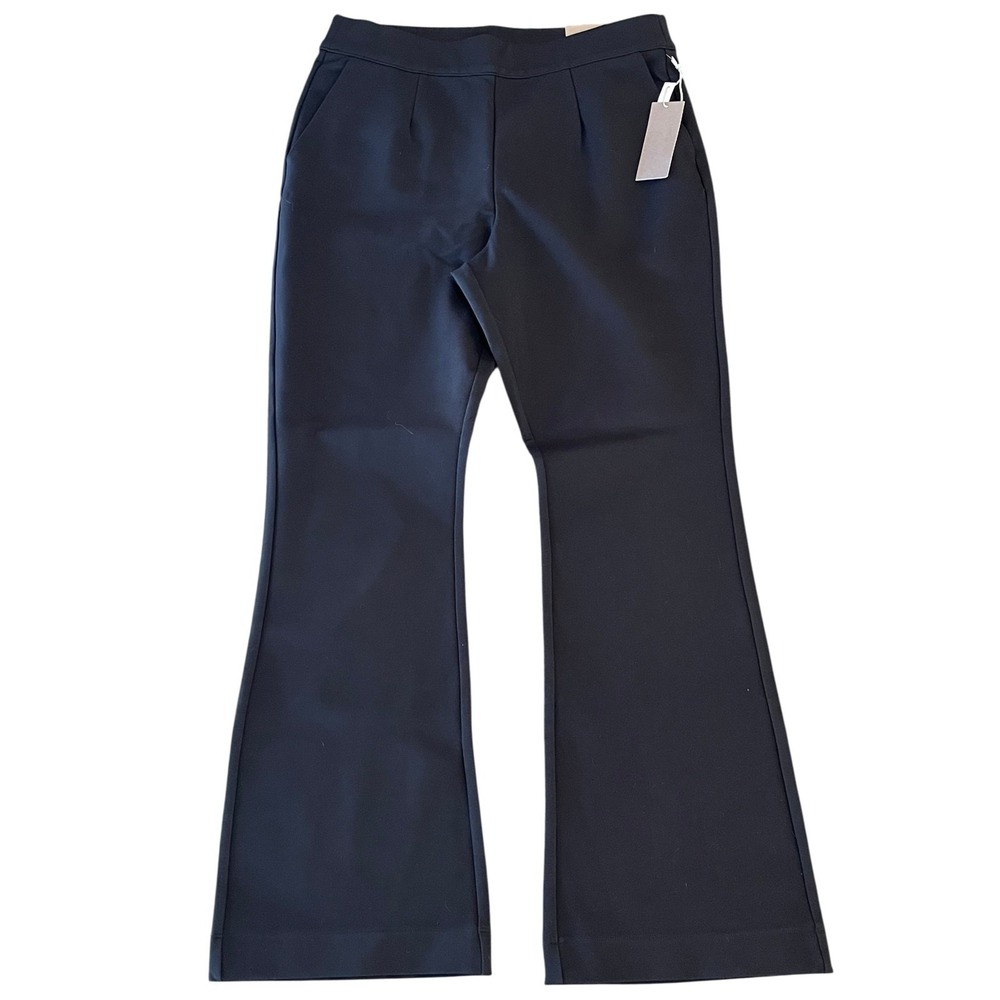 NWT Soft Surroundings SoftEssential Ponte Pull On‎ Bootcut Pants Womens M Black